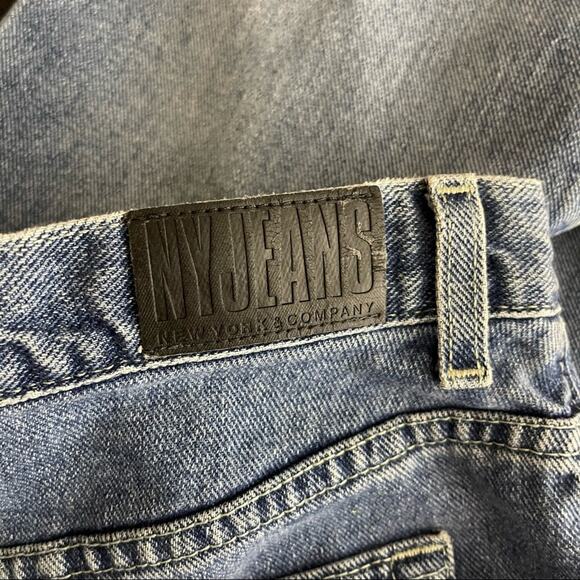 Vintage New York & Co blue 90s high waisted boot cut jeans 12 - Picture 9 of 9